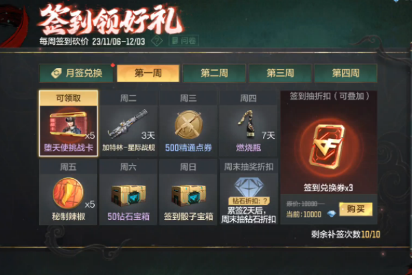 cf手游11月签到奖励有哪些 11月签到领好礼活动奖励一览