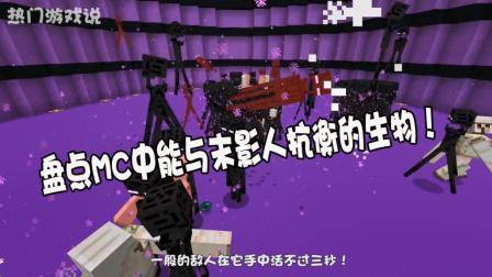 我的世界: 盘点MC中能与末影人抗衡的生物, 真是毫无还手之力!