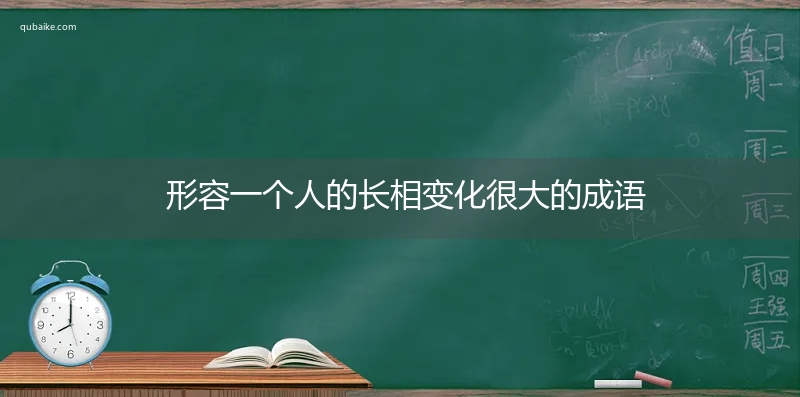 形容一个人的长相变化很大的成语