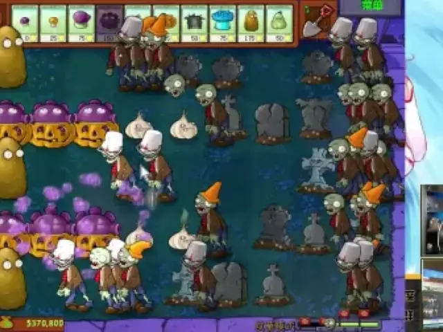 奇怪君 植物大战僵尸95版隐藏关卡-坟墓模式,植物大战僵尸游戏实况