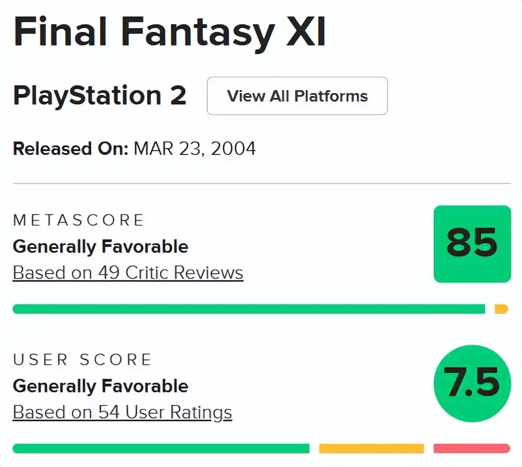 最终幻想系列历代作品排名_最终幻想系列哪个好玩_最终幻想系列评分最高的游戏