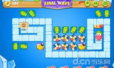 保卫萝卜挑战39关攻略_保卫萝卜2 冰川主题39关攻略_保卫萝卜2 第39关水晶萝卜攻略