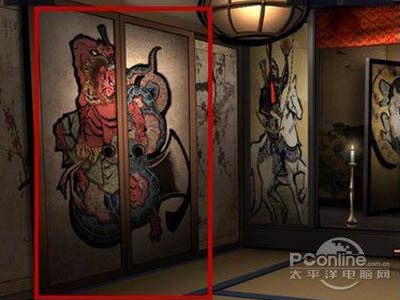 运用剑砍断左边的门