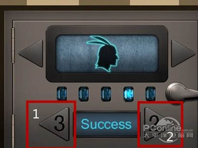 将鹰和印第安人都破解即可翻开保险柜