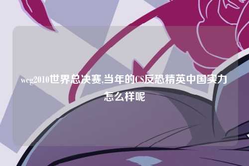 wcg2010世界总决赛,当年的CS反恐精英中国实力怎么样呢