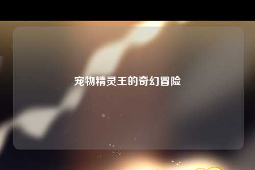 宠物精灵王的奇幻冒险